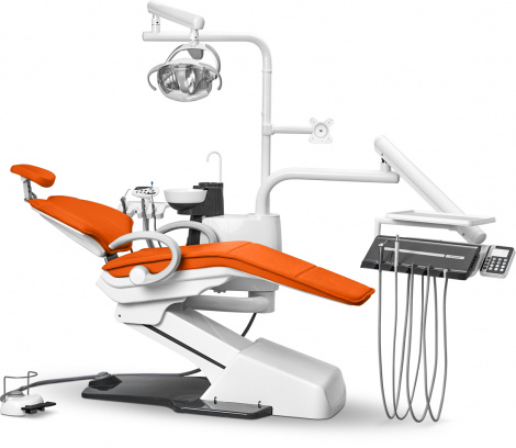 Стоматологическая установка WOD 730 нижняя подача, Оранжевая