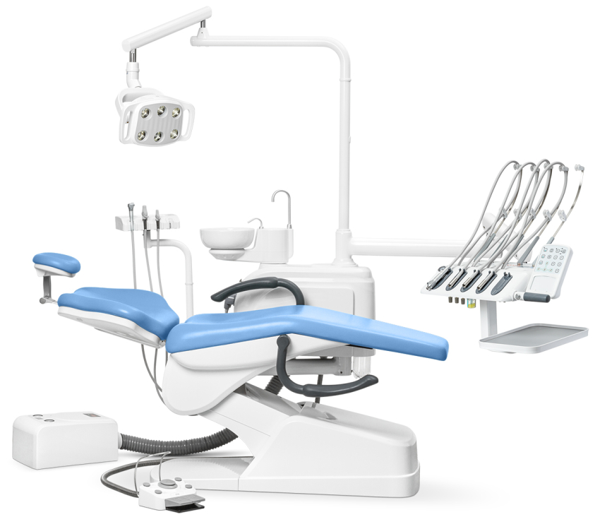 Стоматологическая установка Anya AY-A 1000 верхняя подача, Голубой AY-1