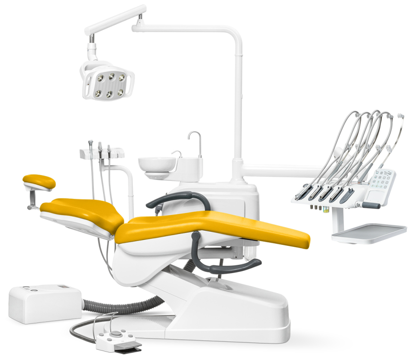 Стоматологическая установка Anya AY-A 1000 верхняя подача, Желтый AY-17